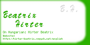 beatrix hirter business card